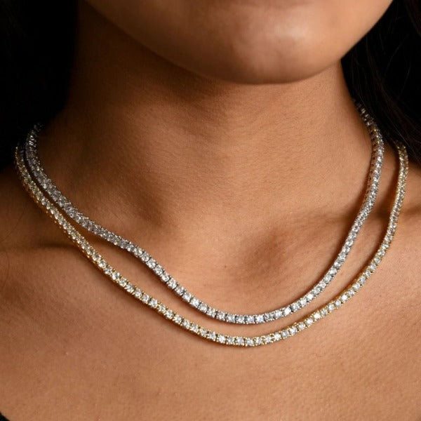 Silver Iced 3mm Tennis Chain